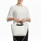 Handcrafted Leather Tote with Woven Accents