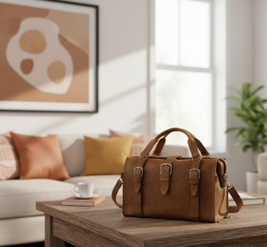 Heritage Leather Weekender Travel Duffel