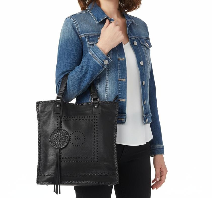 Handcrafted Whipstitch Leather Shoulder Bag