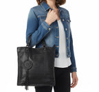 Handcrafted Whipstitch Leather Shoulder Bag