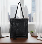 Handcrafted Whipstitch Leather Shoulder Bag