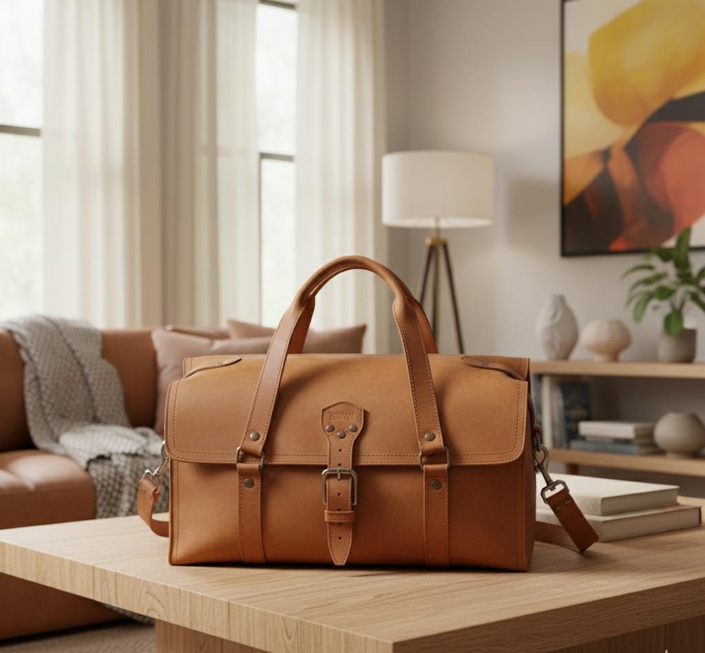 Heritage Compact Leather Duffel Bag