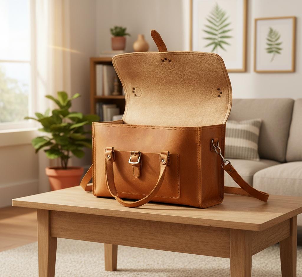 Heritage Compact Leather Duffel Bag