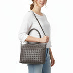 Genuine Leather Tote with Adjustable Crossbody Strap