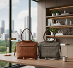 Genuine Leather Tote with Adjustable Crossbody Strap