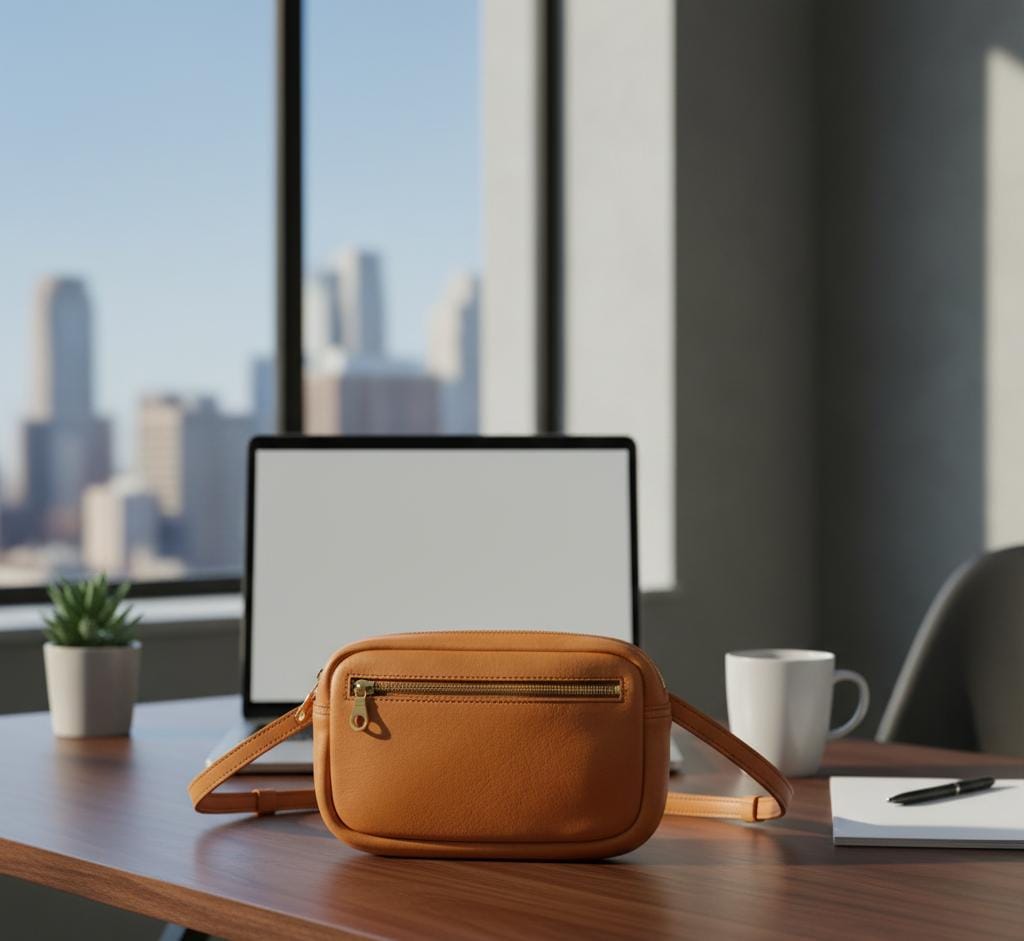 Everyday Leather Travel Belt Bag – Hands-Free Crossbody