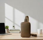 Urban Olive Leather Crossbody Sling