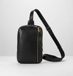 Heritage Black Leather Crossbody