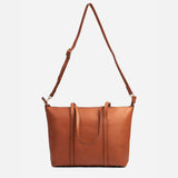 Women’s Classic Leather Tote Bag with Multi-Compartment Storage