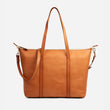 Women’s Classic Leather Tote Bag with Multi-Compartment Storage