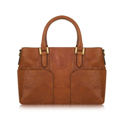 Womens Chocolate Brown Italian Leather Handbag