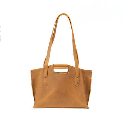 Premium Full-Grain Leather Tote with 16″ Laptop Compartment