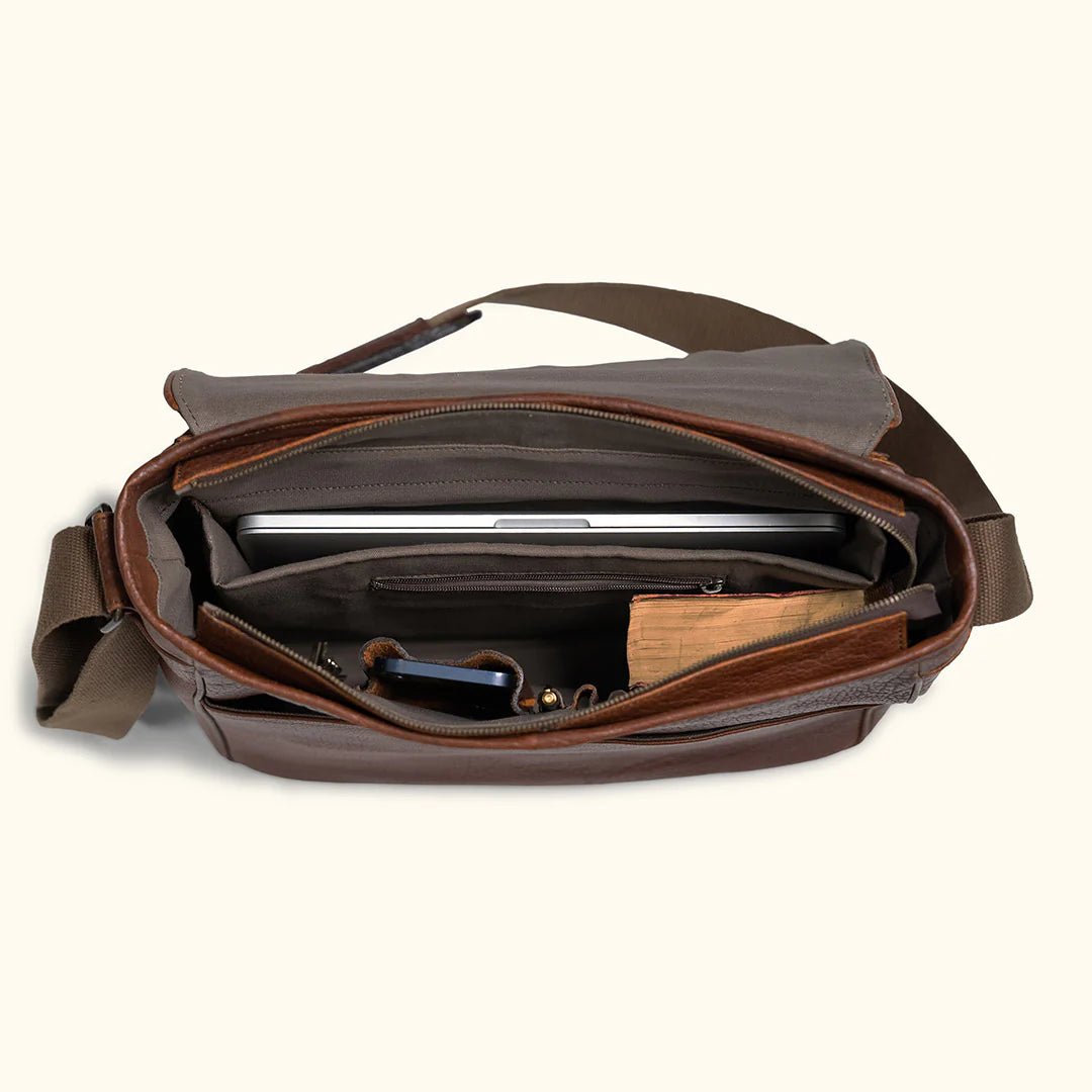 Premium Full-Grain Leather Commuter Bag