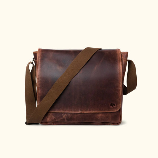 Premium Dark Brown Leather Satchel for Men – Work & Travel Bag