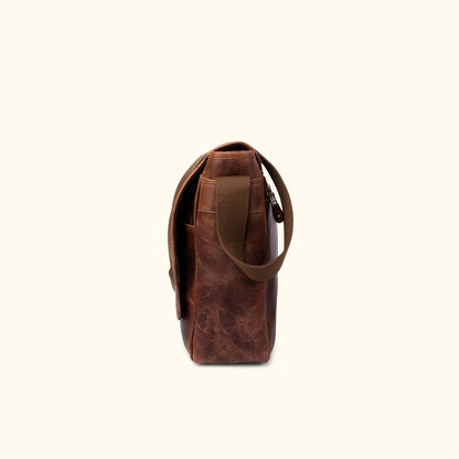 Premium Dark Brown Leather Satchel for Men – Work & Travel Bag