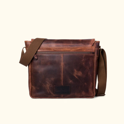 Premium Dark Brown Leather Satchel for Men – Work & Travel Bag