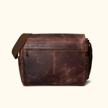 Vintage Leather Messenger Bag – Full-Grain Satchel