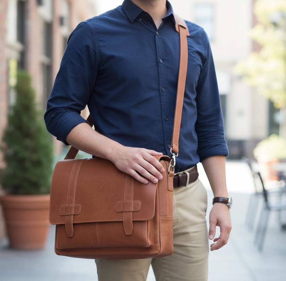 Executive Leather Messenger