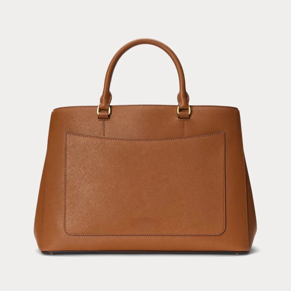 Womens Real Leather Brown Crossbody Satchel Tote Bag