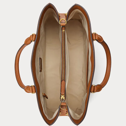 Womens Real Leather Brown Crossbody Satchel Tote Bag