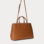 Womens Real Leather Brown Crossbody Satchel Tote Bag