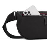 Fanny Pack Black Leather Belt Bag