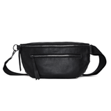 Fanny Pack Black Leather Belt Bag