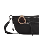 Fanny Pack Black Leather Belt Bag