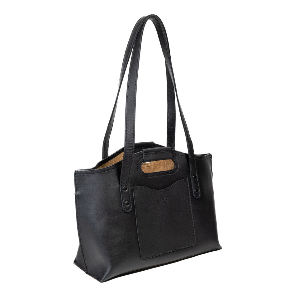Premium Full-Grain Leather Tote with 16″ Laptop Compartment