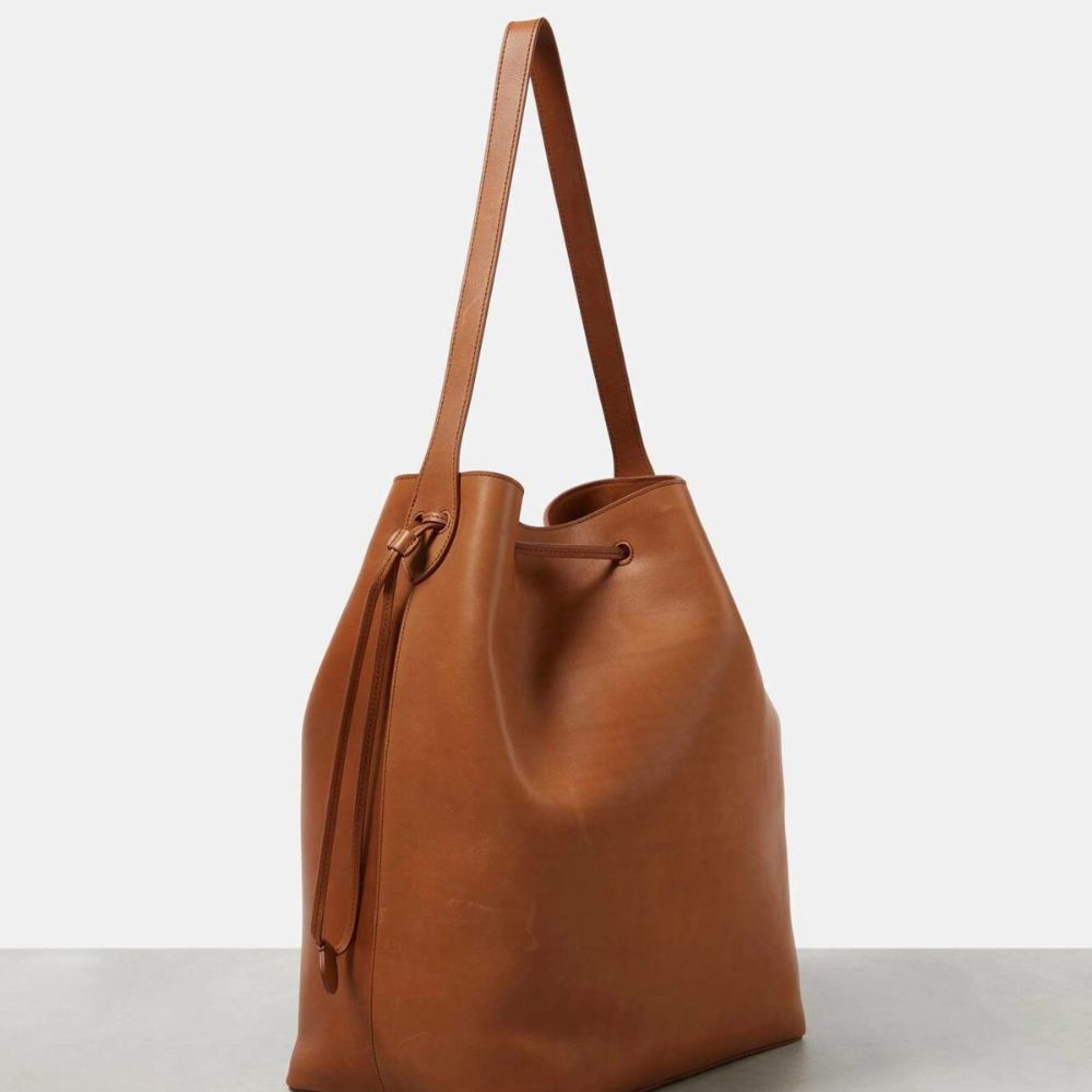 Womens Leather Bucket Bag