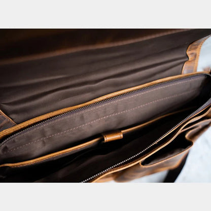 Buffalo Leather Laptop Briefcase