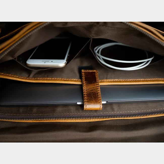 Buffalo Leather Laptop Briefcase
