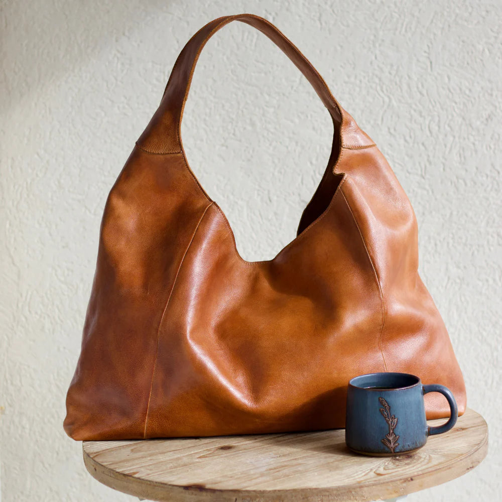 Genuine Leather Shoulder Tote