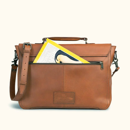 Pioneer Full-Grain Leather Messenger – Rustic Brown