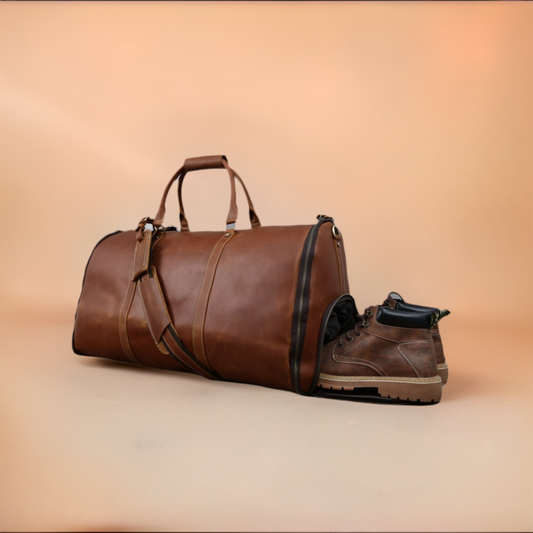 Classic Brown Garment Duffel Bag
