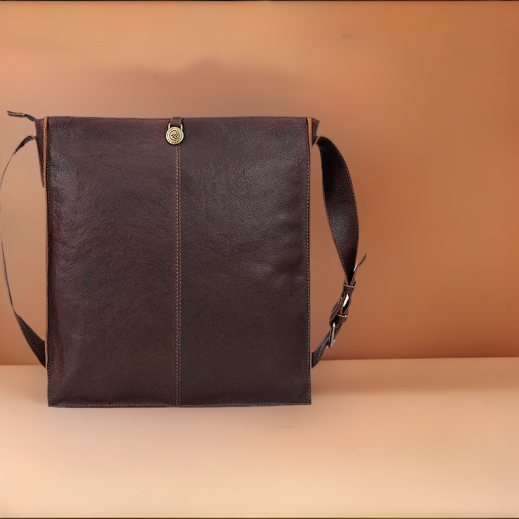 brown Leather Cross Body Bag for mens