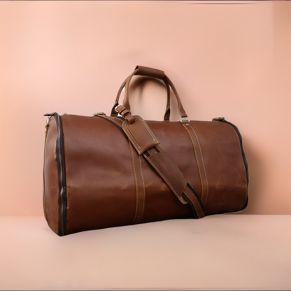 Classic Brown Garment Duffel Bag