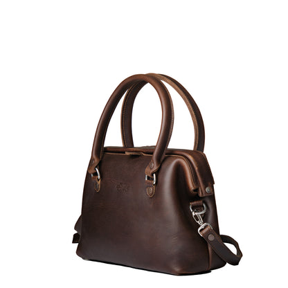 Tumbled Full-Grain Leather Handheld + Crossbody Purse