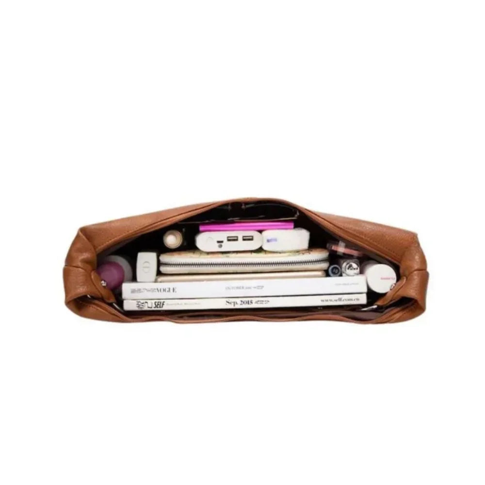 Womens Chocolate Brown Italian Leather Handbag