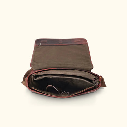Premium Dark Brown Leather Satchel for Men – Work & Travel Bag