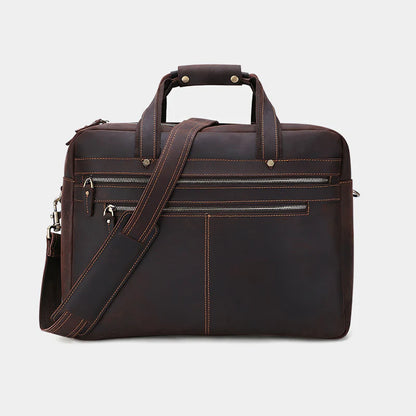 Heritage Leather 17″ Laptop Briefcase & Work Bag