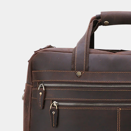 Heritage Leather 17″ Laptop Briefcase & Work Bag