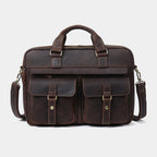 Heritage 17″ Full-Grain Leather Laptop Briefcase