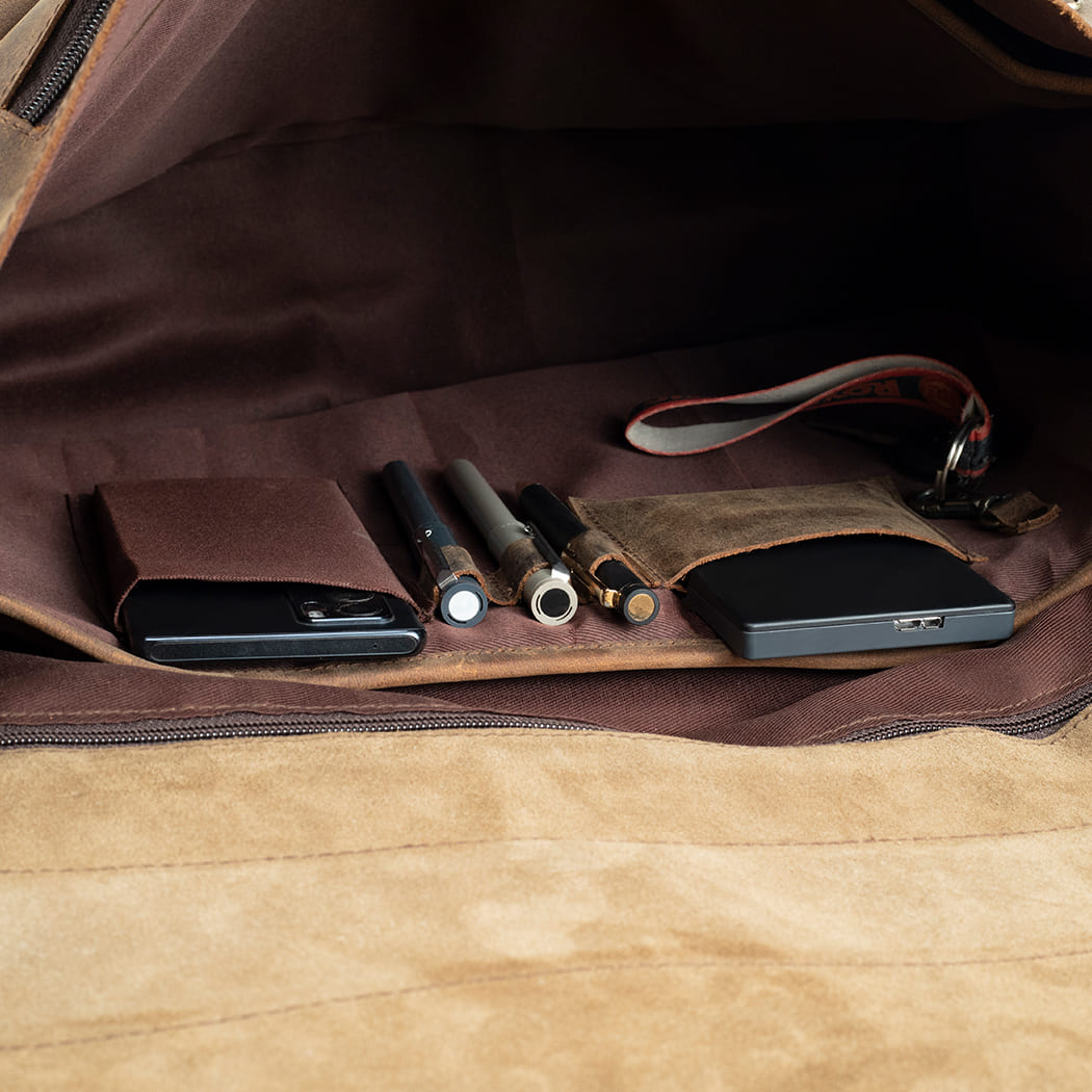 Vintage Explorer Leather Messenger Satchel
