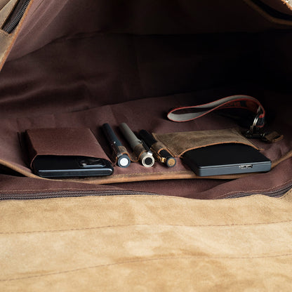 Vintage Explorer Leather Messenger Satchel