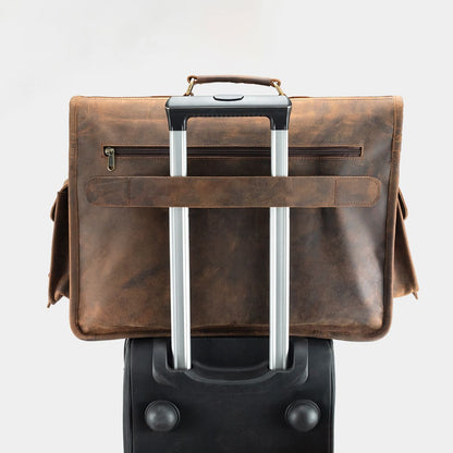 Vintage Explorer Leather Messenger Satchel