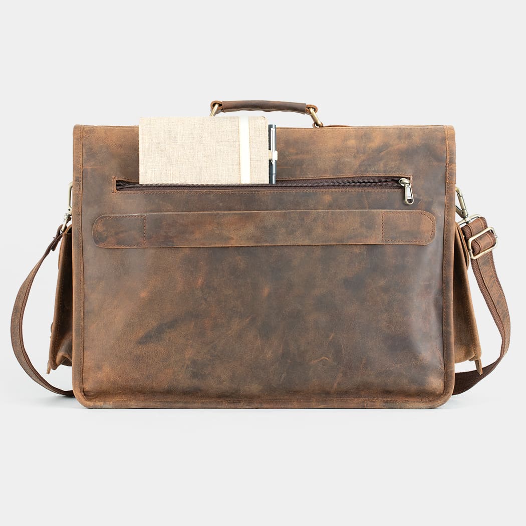 Vintage Explorer Leather Messenger Satchel