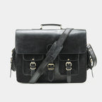 Black Grain Messenger & Laptop Briefcase