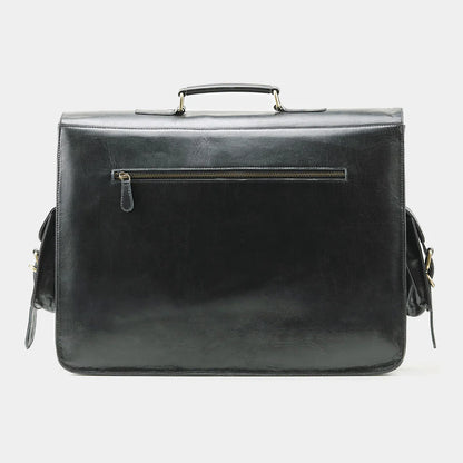 Black Grain Messenger & Laptop Briefcase
