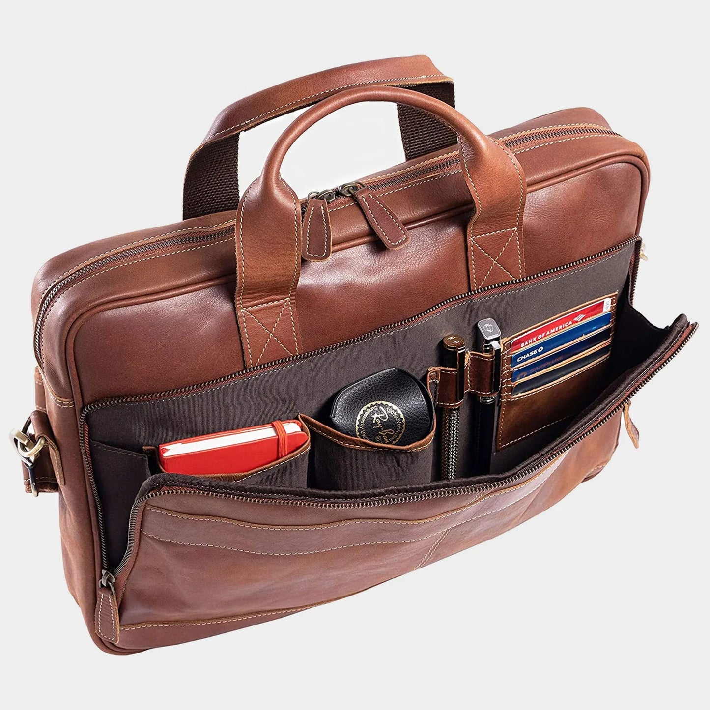 Heritage Full-Grain Leather Business Briefcase